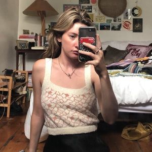 Ajaie Alaie Bouquet Floral Sweater Tank